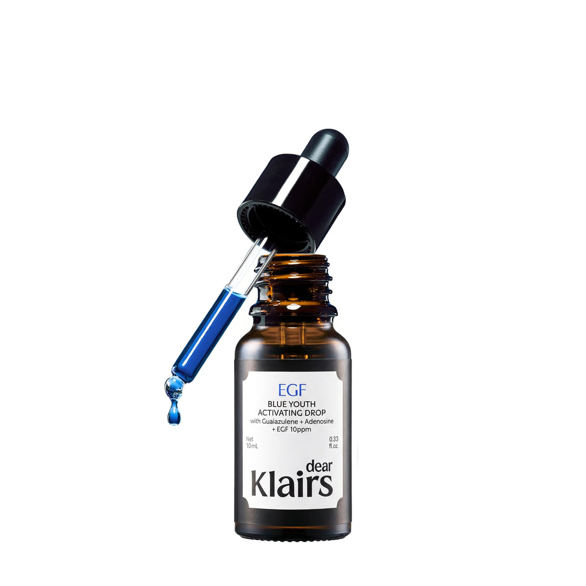 DearKlairs Korean EGF Serum - Blue Youth Activating Drop with EGF & FGF (10ppm Each), Barrier Repair & Post-Blemish Marks, Sensitive Skin-Friendly, Daily Calm & Repair, 1.69 Fl Oz