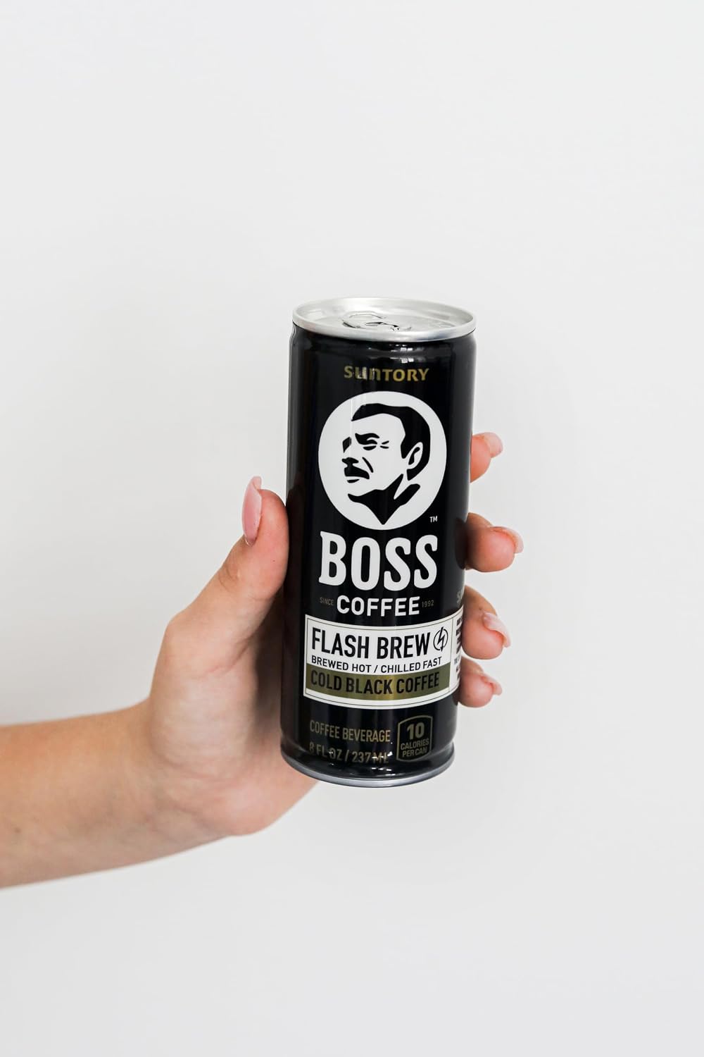 BOSS Coffee by Suntory - Japanese Flash Brew Original Black Coffee, 8oz 12 Pack, Imported from Japan, Espresso Doubleshot, Ready to Drink, Keto Friendly, Vegan, No Sugar, No Dairy