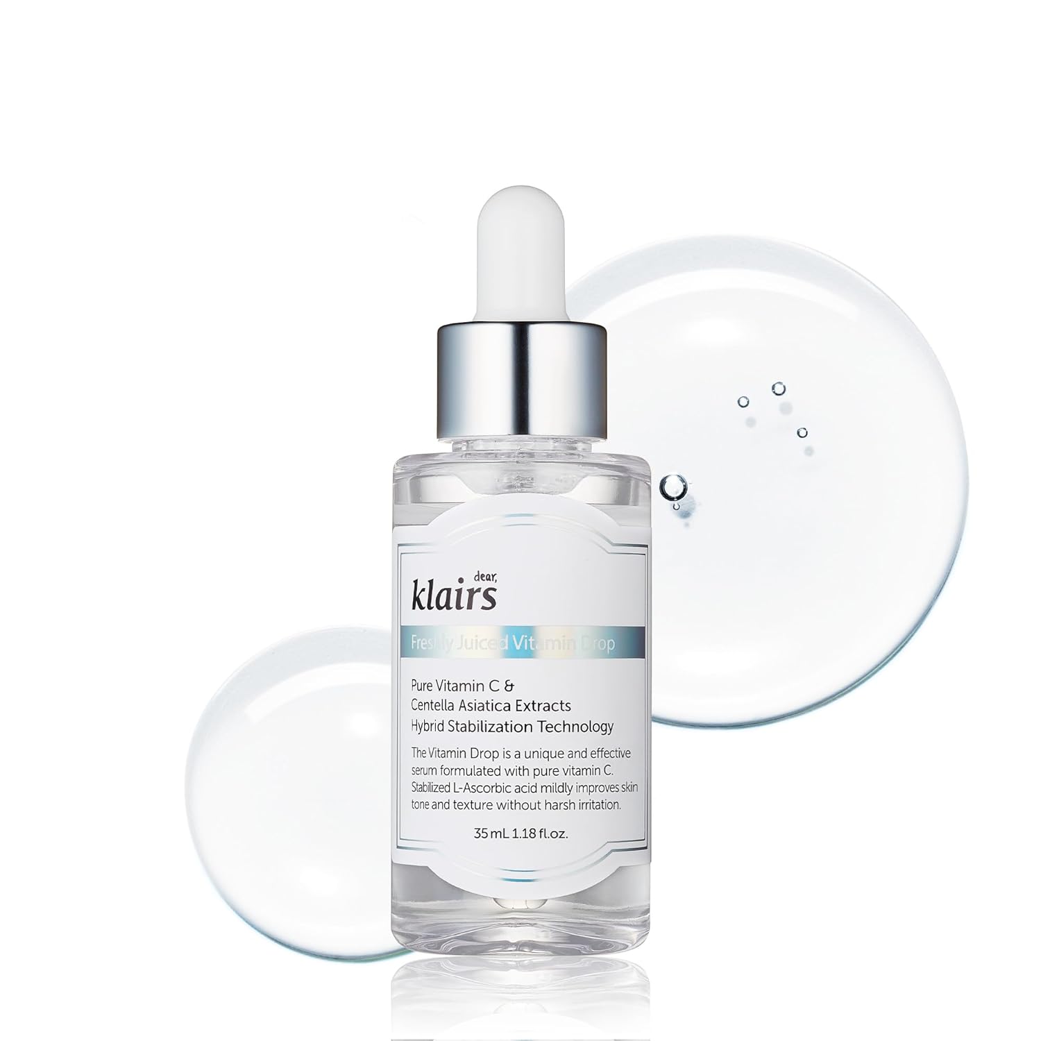 DearKlairs Vitamin C Serum – Korean Brightening Daily Serum with 5% Pure Vitamin C, EGF Peptides & Niacinamide, for Even Skin Tone, Dark Spot Care, Sensitive Skin, 1.18 Fl Oz