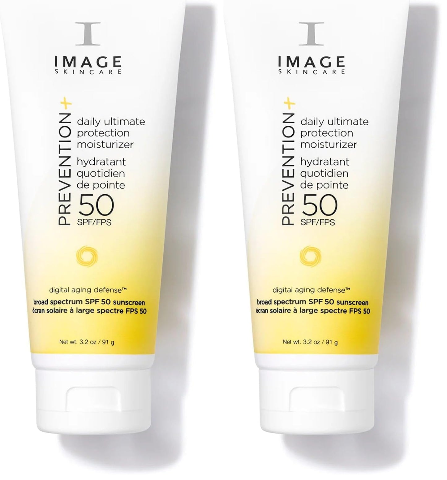 IMAGE Skincare PREVENTION+ Daily Ultimate Protection Moisturizer, SPF 50 Face Sunscreen Lotion, Zinc Oxide, Blendable with No White Cast, 3.2 oz