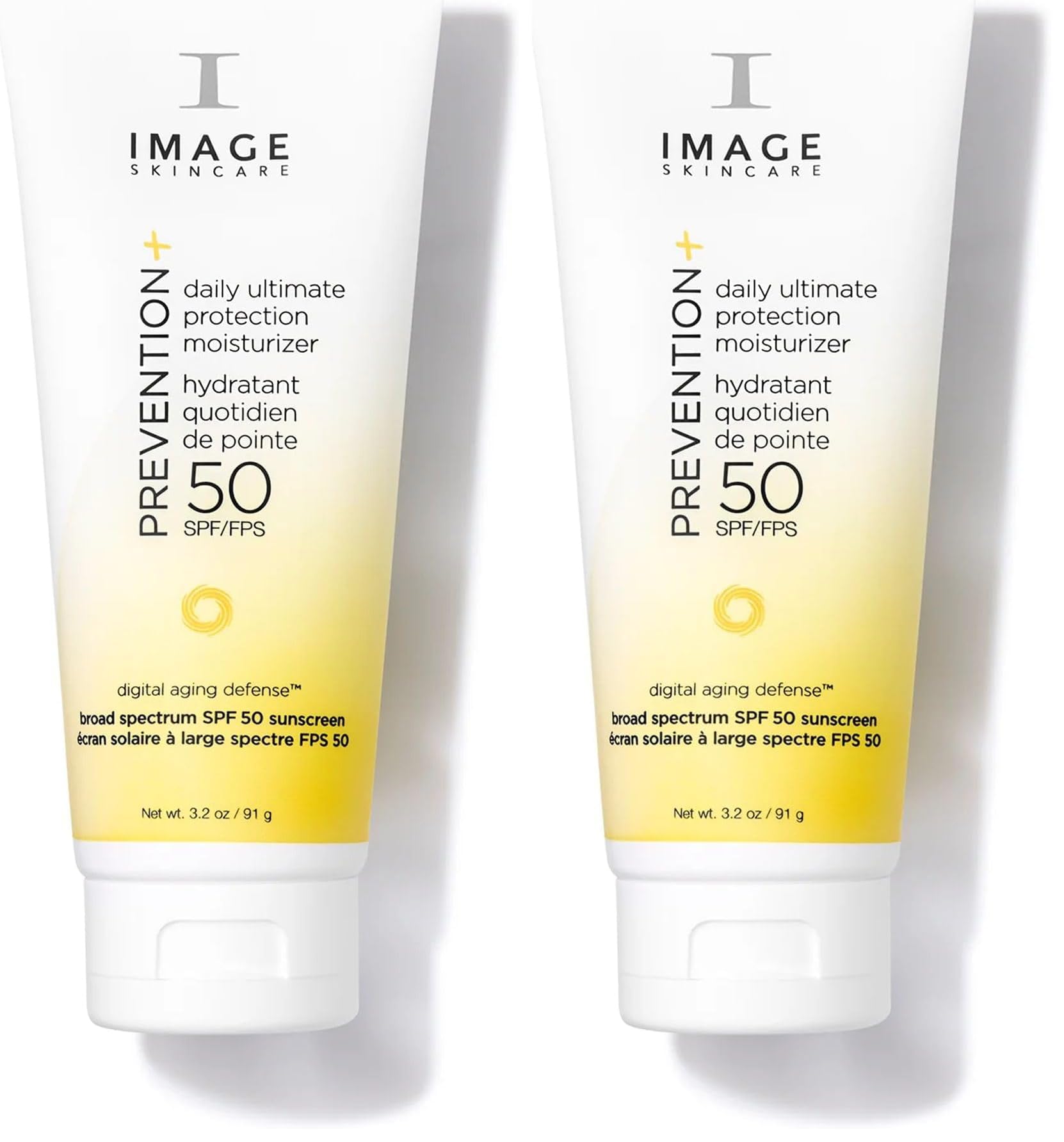 IMAGE Skincare PREVENTION+ Daily Ultimate Protection Moisturizer, SPF 50 Face Sunscreen Lotion, Zinc Oxide, Blendable with No White Cast, 3.2 oz