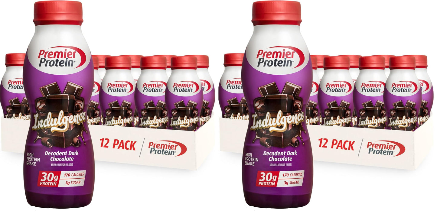 Premier Protein INDULGENCE 30g Shake, White Chocolate Raspberry, 12 Pack | Dessert-Inspired, 170 Calories, 3g Sugar, Supports Muscle Health, Gluten-Free, 11.5 oz (Packaging May Vary)