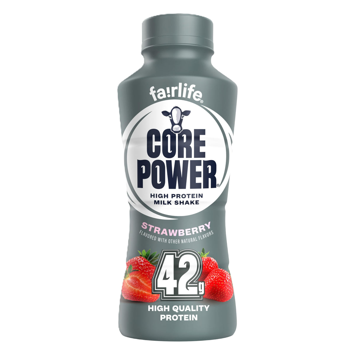 Core Power Fairlife Elite 42g High Protein Milk Shake Bottle , Ready To Drink for Workout Recovery, Strawberry, 14 Fl Oz, Liquid, kosher (Pack of 12)
