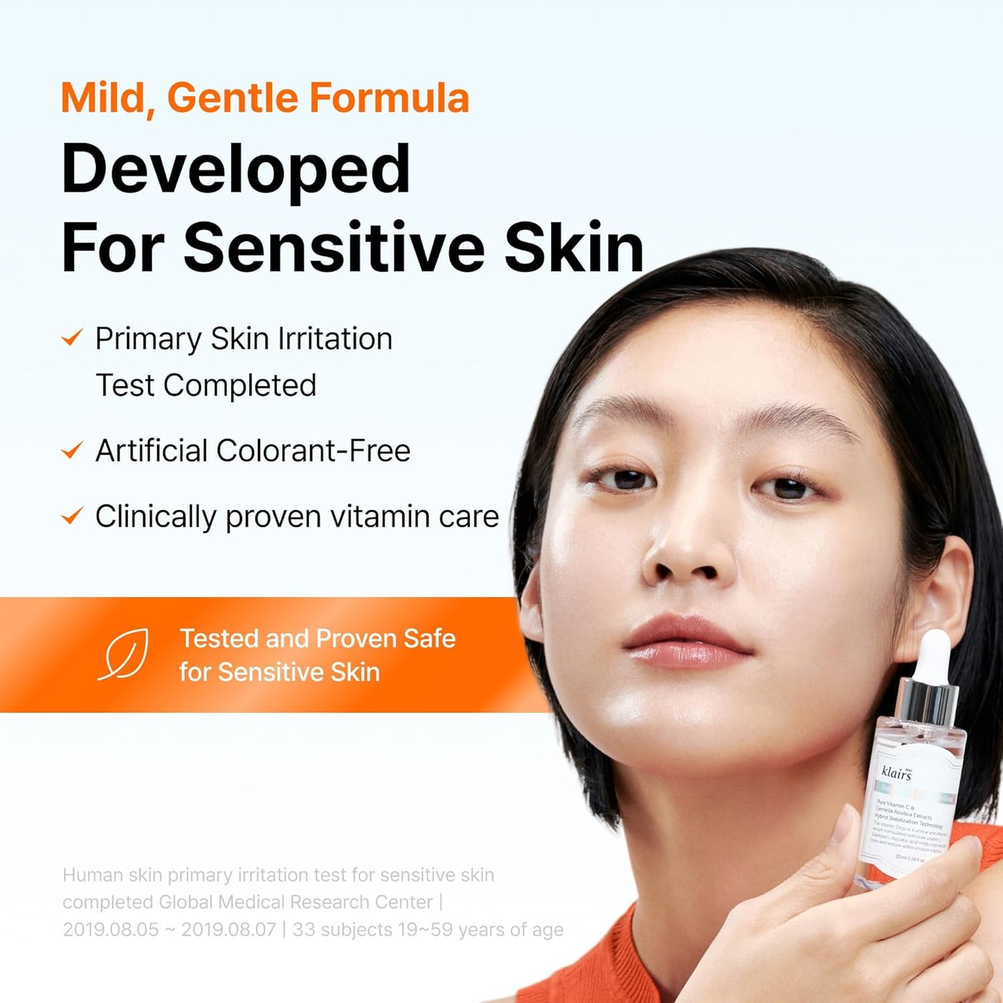 DearKlairs Vitamin C Serum – Korean Brightening Daily Serum with 5% Pure Vitamin C, EGF Peptides & Niacinamide, for Even Skin Tone, Dark Spot Care, Sensitive Skin, 1.18 Fl Oz