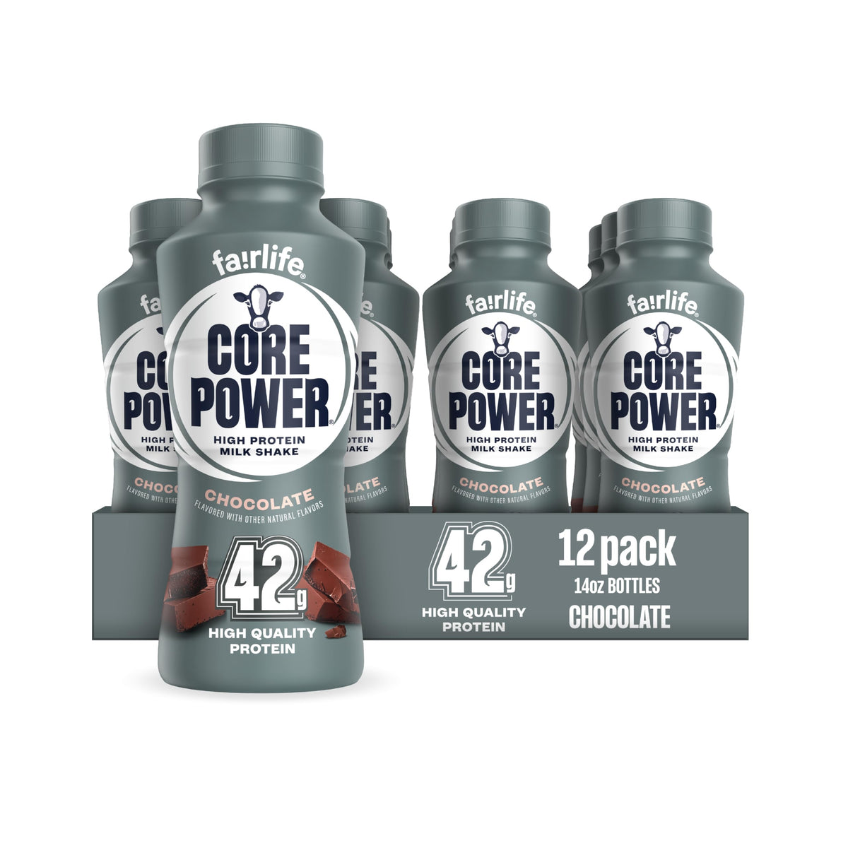Core Power Fairlife Elite 42g High Protein Milk Shake Bottle , Ready To Drink for Workout Recovery, Strawberry, 14 Fl Oz, Liquid, kosher (Pack of 12)