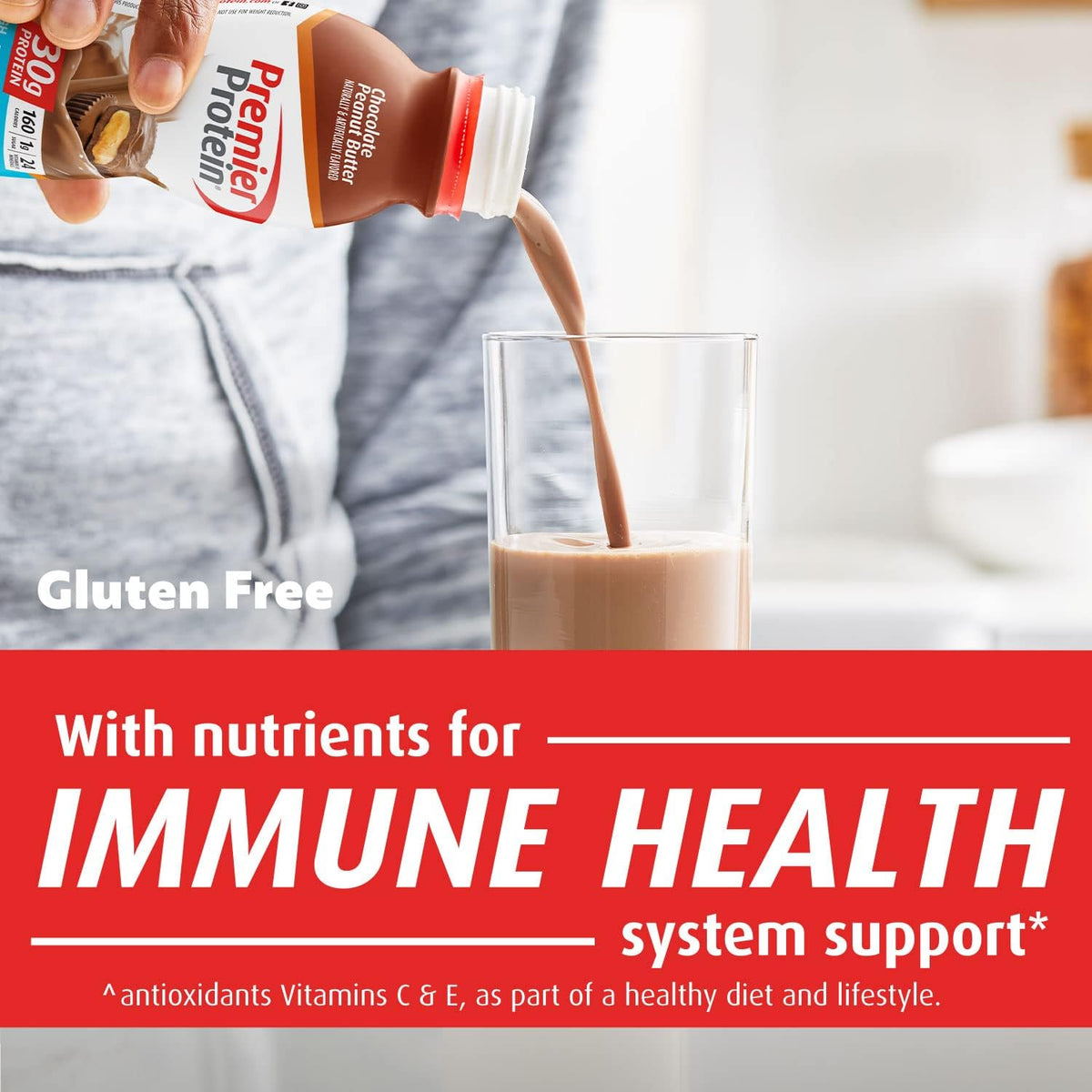 Premier Protein Shake, Chocolate Peanut Butter & Cake Batter Flavors, 30g Protein, 1g Sugar, 24 Vitamins & Minerals, 12 Count