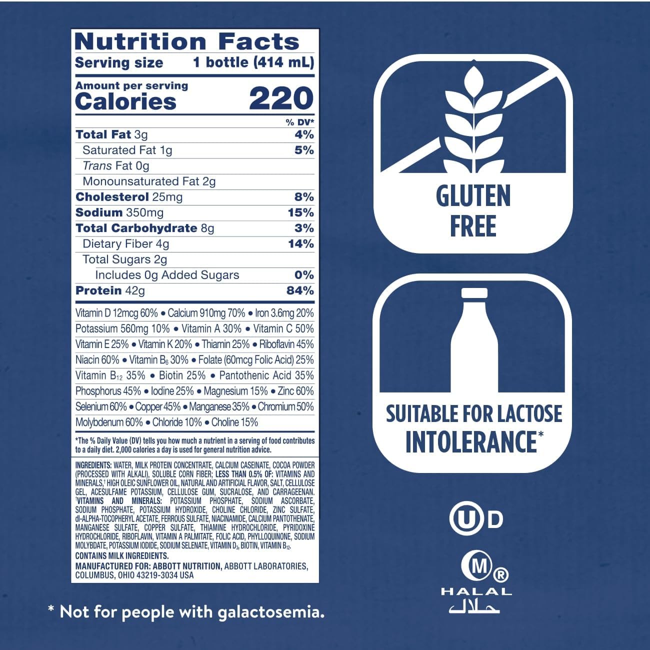 Ensure Max Protein Milk Chocolate Shake, 42g High Protein, 12 Pack | Each Protein Shake has 2g Sugar, 220 Calories, 23 Essential Vitamins & Minerals, and 2 Key Electrolytes for Active Adults