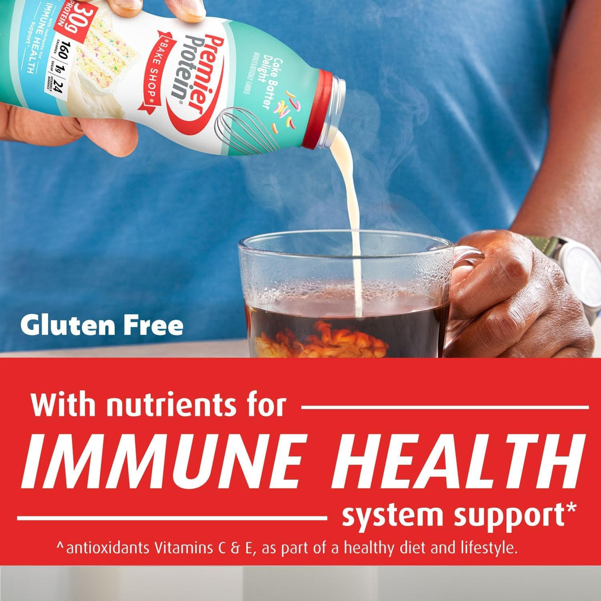 Premier Protein Shake, Chocolate Peanut Butter & Cake Batter Flavors, 30g Protein, 1g Sugar, 24 Vitamins & Minerals, 12 Count