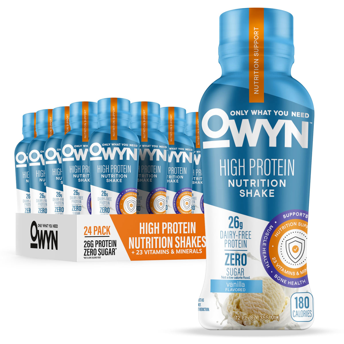 OWYN Only What You Need 26g High Protein Shake, Chocolate Flavored, 12 Ct