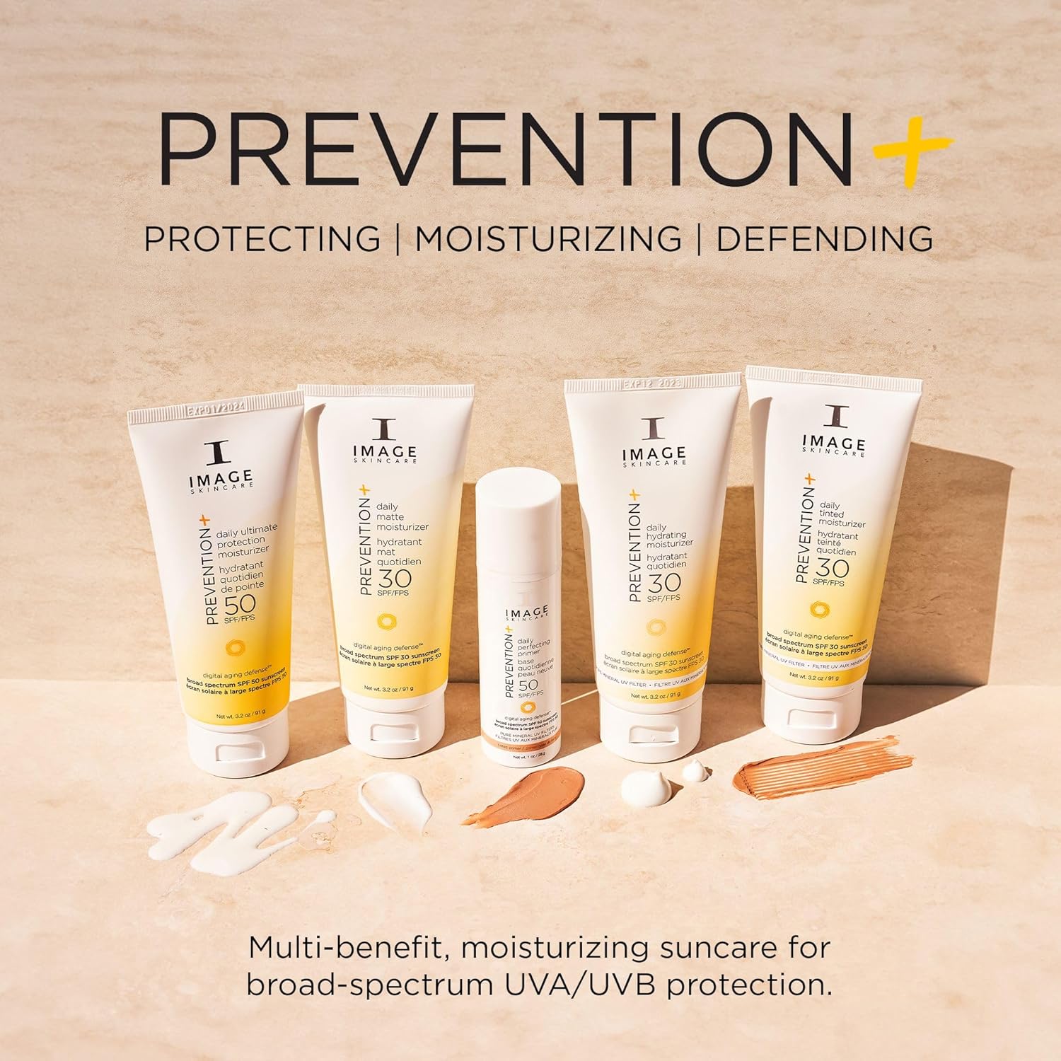 IMAGE Skincare PREVENTION+ Daily Ultimate Protection Moisturizer, SPF 50 Face Sunscreen Lotion, Zinc Oxide, Blendable with No White Cast, 3.2 oz