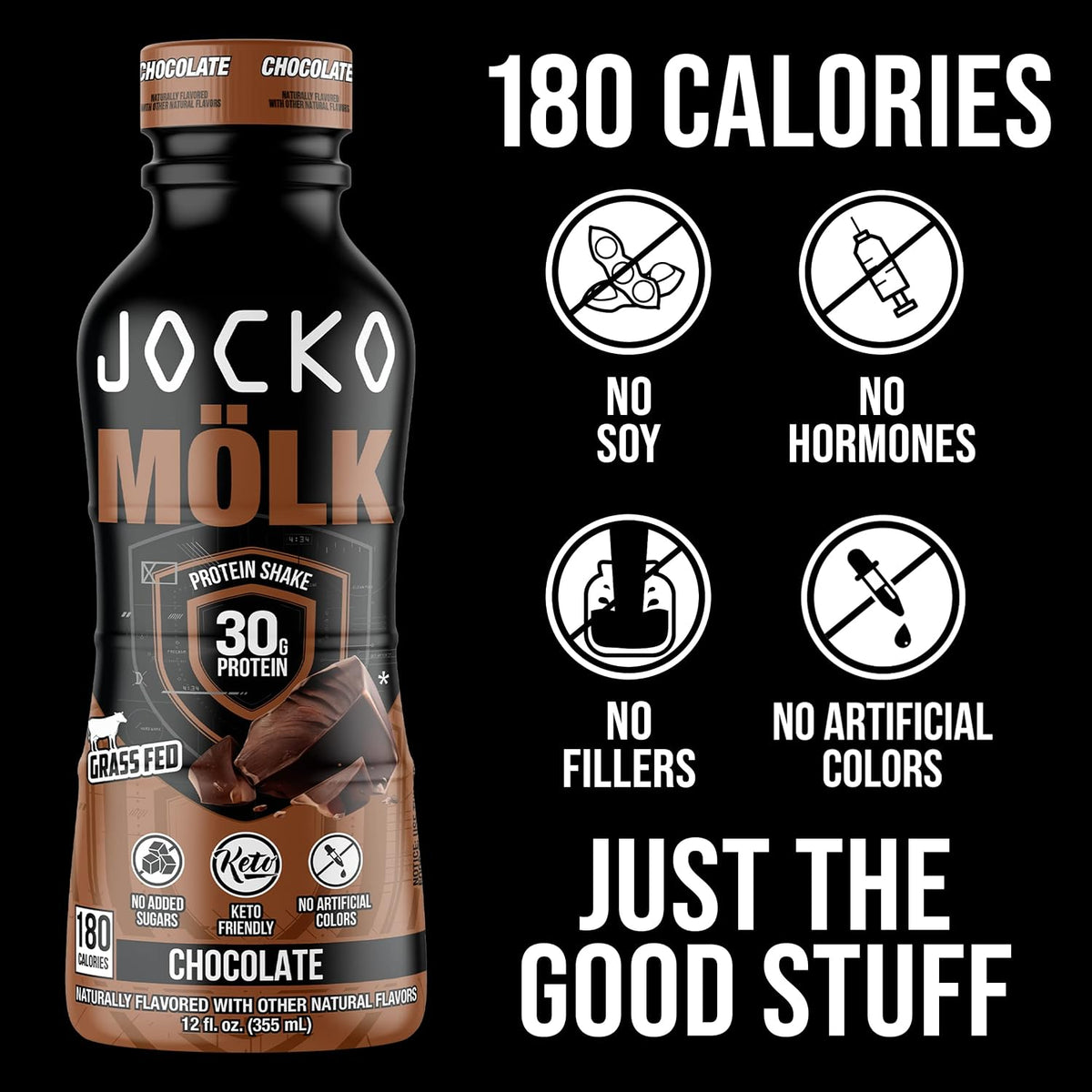 Jocko Fuel Protein Shake Bundle - Vanilla and Chocolate (24 Count)