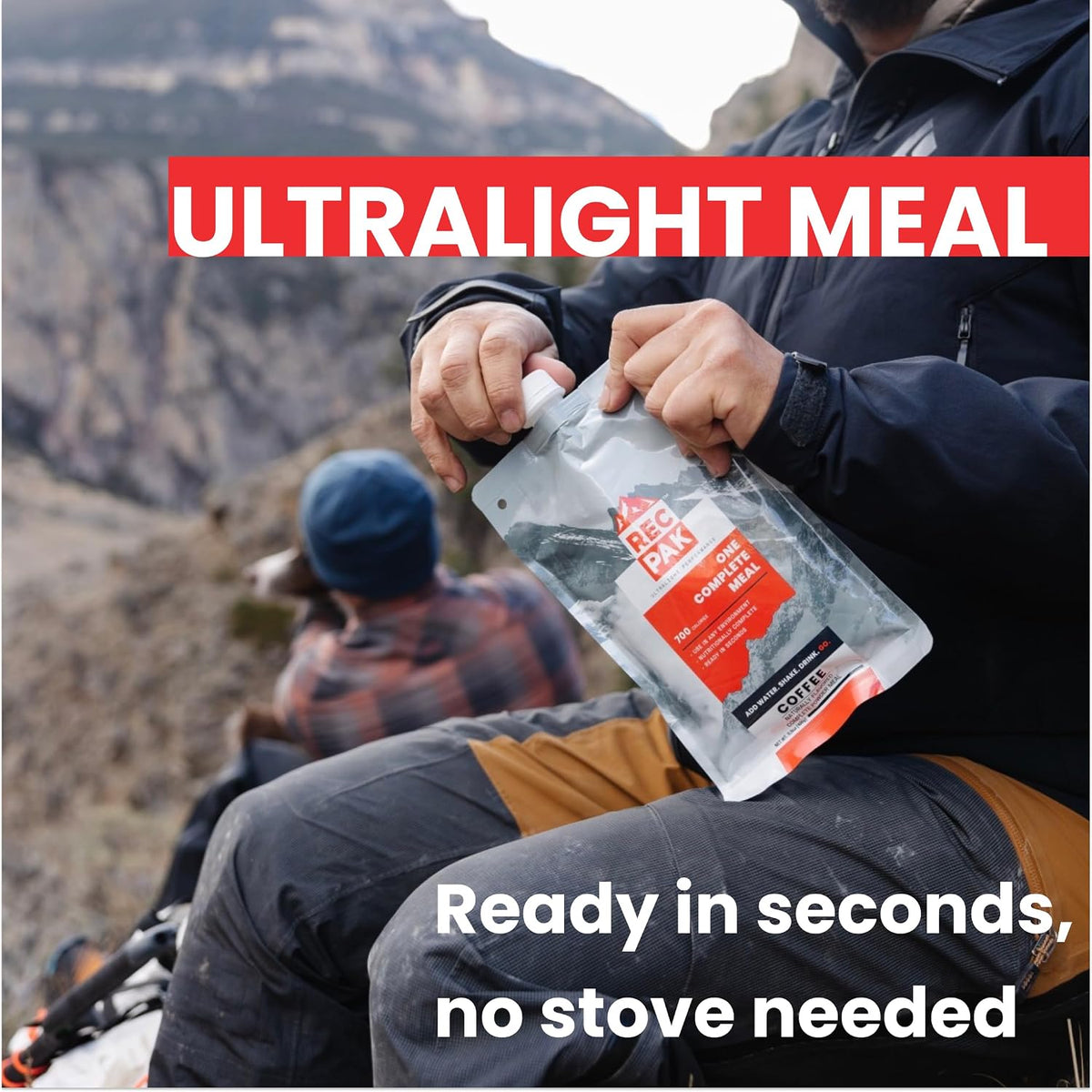 RecPak | 700 Cal, 42g Protein, Complete Nutrition for Backcountry Athletes | No-Cook Lightweight Liquid Meal for Mountaineering Backpacking Sking Hunting | Just Add Water & Go I Variety Pack (3-Pack)