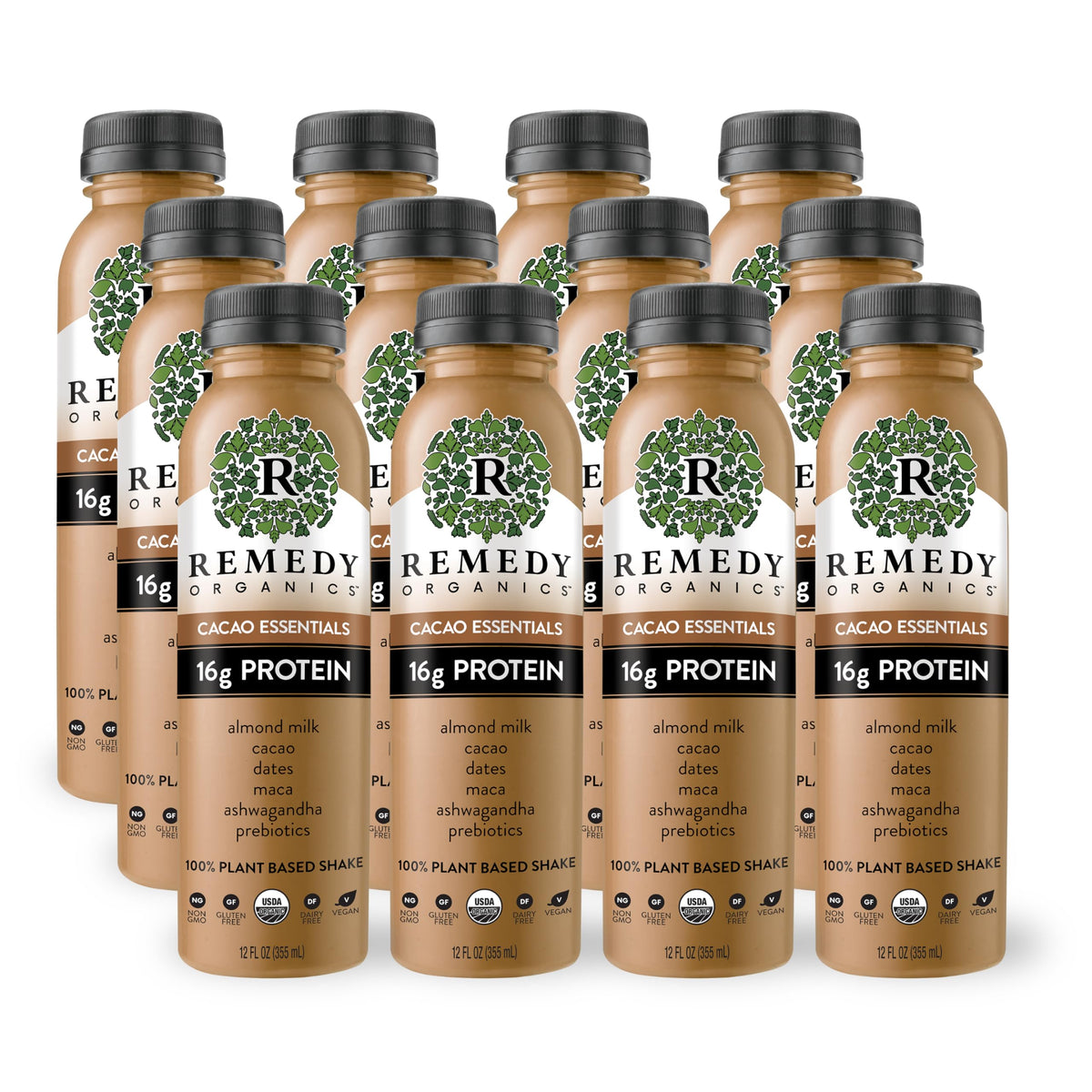 Remedy Organics Super Chai Fuel 12-Pack | Plant Based 20g Protein Shakes, Ready to Drink | USDA Organic, Gluten Free, Dairy Free, Soy Free