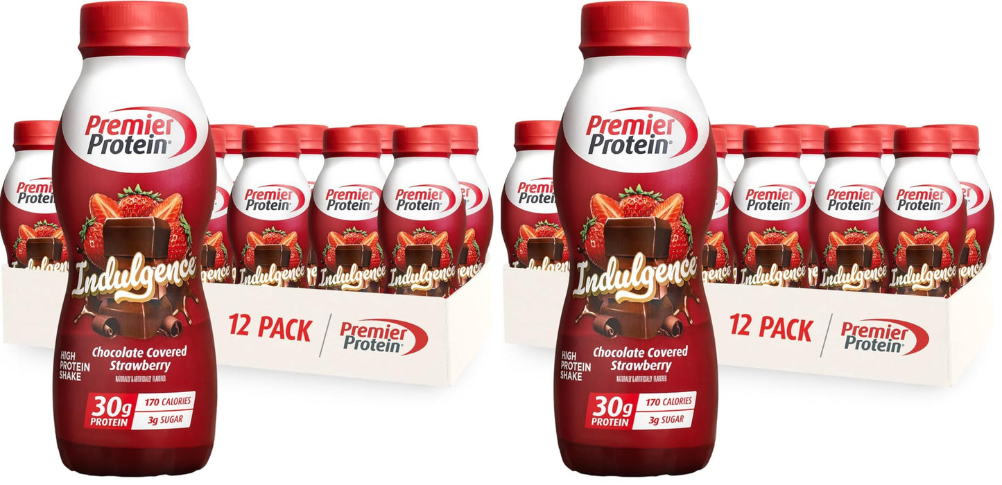 Premier Protein INDULGENCE 30g Shake, White Chocolate Raspberry, 12 Pack | Dessert-Inspired, 170 Calories, 3g Sugar, Supports Muscle Health, Gluten-Free, 11.5 oz (Packaging May Vary)