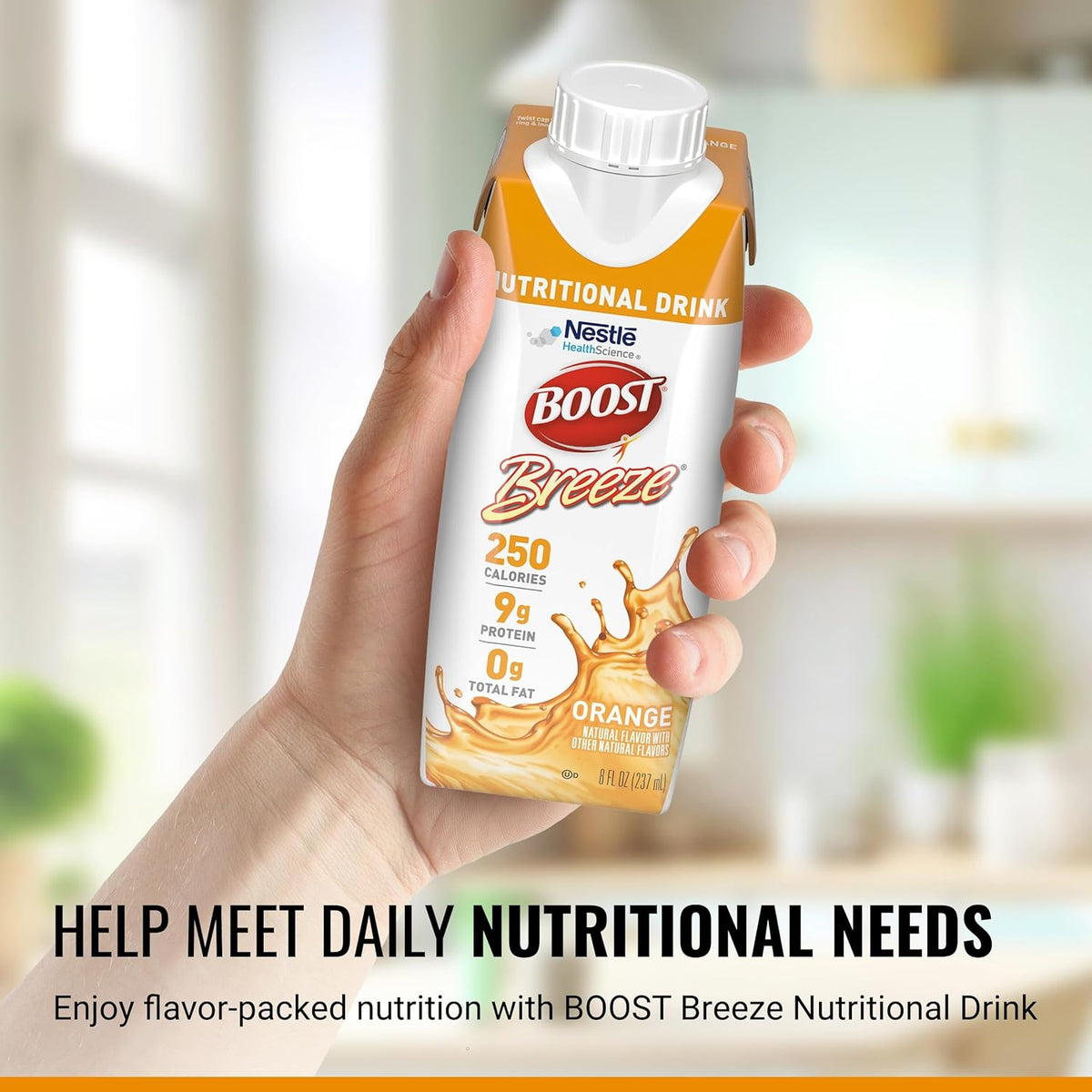 Boost Breeze Clear Nutritional Drink, 9g Protein, 250 Nutrient-Rich Calories, 2 Flavor Variety Case (Orange + Wildberry), 8 Fl Oz (Pack of 24)