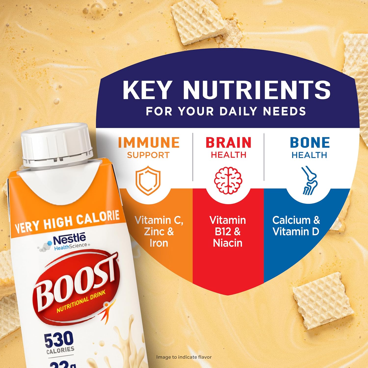 Boost Very High Calorie Very Vanilla Nutritional Drink – 22g Protein, 530 Nutrient Rich Calories, 8 Fl Oz (Pack of 24)